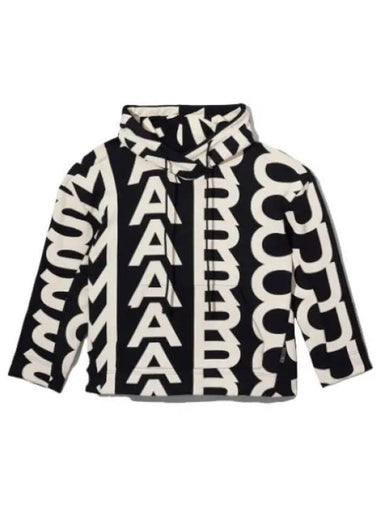 Monogram Oversized Hoodie Black Ivory MJTSW22003BKX Long Sleeve T Shirt - MARC JACOBS - BALAAN 1