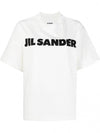 Logo Round Short Sleeve T-Shirt Natural - JIL SANDER - BALAAN 1