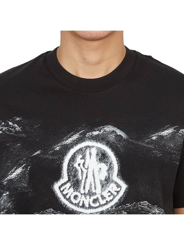 Logo Motif Short Sleeve T-Shirt Black - MONCLER - BALAAN 6