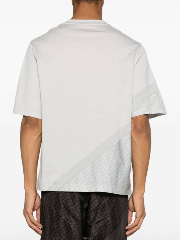 Jersey Short Sleeve T-Shirt Grey - FENDI - BALAAN 4