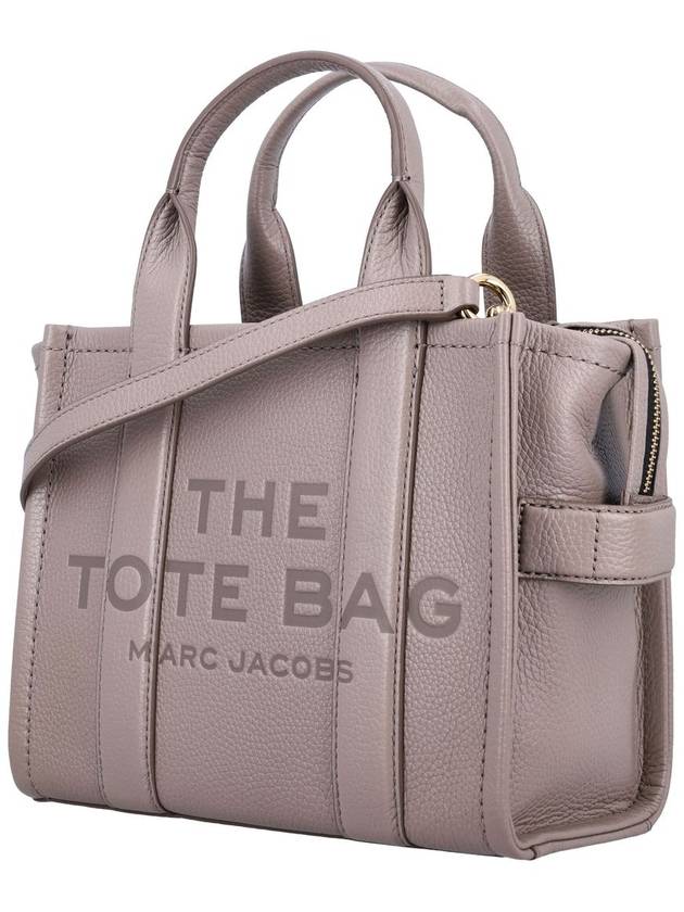 Small Leather Tote Bag Grey - MARC JACOBS - BALAAN 4