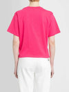 Big Logo Lettering Print Cropped Short Sleeve T-Shirt Pink - MONCLER - BALAAN 5