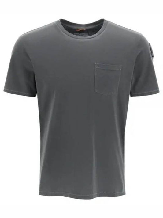 Basic Cotton Short Sleeve T-Shirt Black - PARAJUMPERS - BALAAN 1