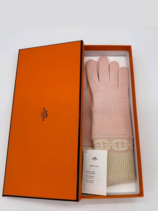 Luvas Heaven Cashmere Gloves Rose Poudre - HERMES - BALAAN 3