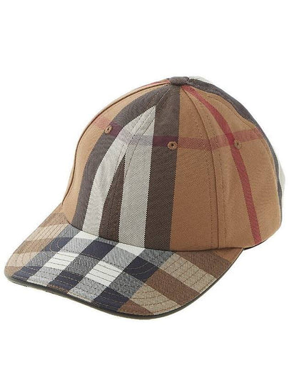 Logo Check Cotton Ball Cap Birch Brown - BURBERRY - BALAAN 2