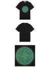 Lenticular Logo Short Sleeve T-Shirt Black - STONE ISLAND - BALAAN 5