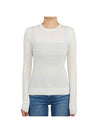 Regal Wool Crew Neck Knit Top New Ivory - THEORY - BALAAN 2