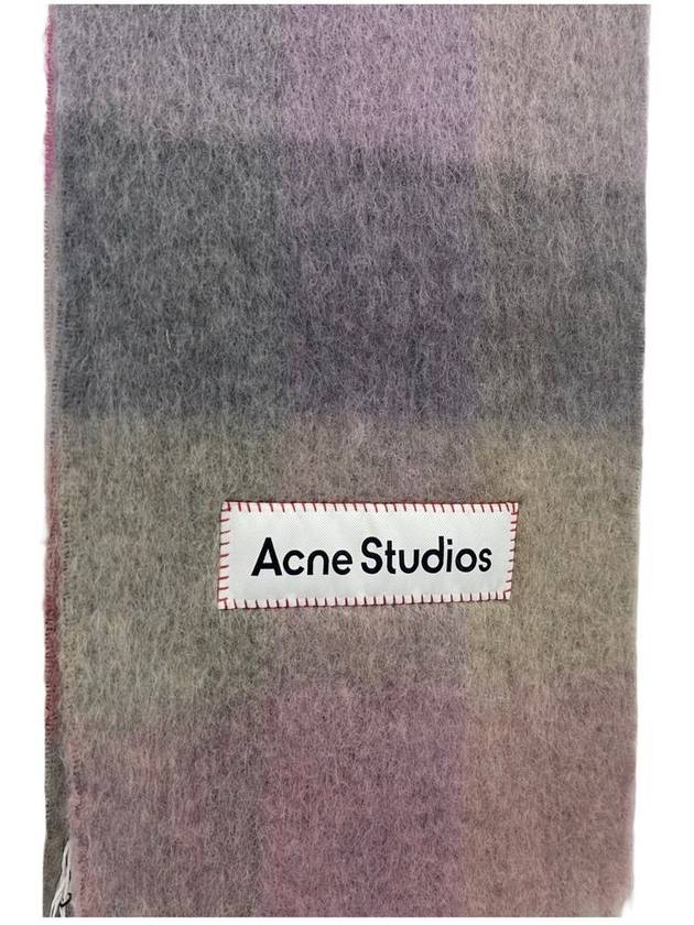 Check Mohair Muffler Fuchsia Lilac Pink - ACNE STUDIOS - BALAAN 4