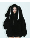 0 1 bunny fleece jacket BLACK - CLUT STUDIO - BALAAN 1