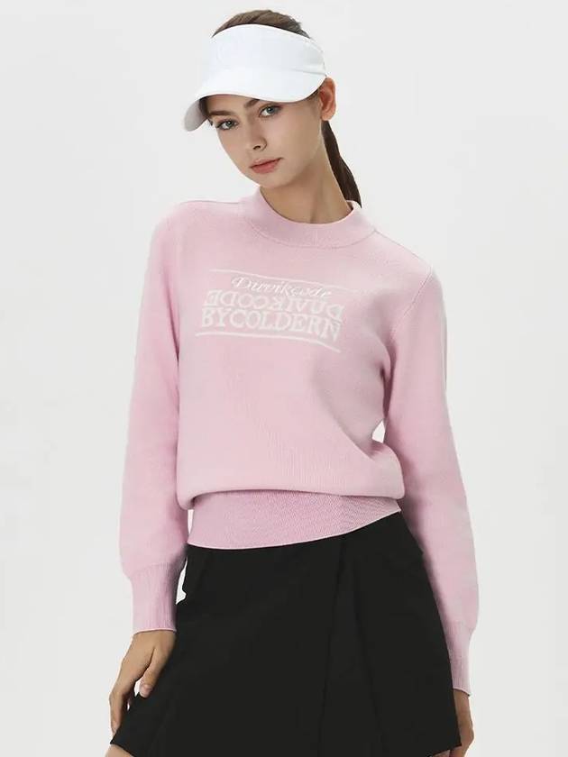 Women s logo lettering mock neck knit sweater DE3WSW262LP - DUVIK - BALAAN 7