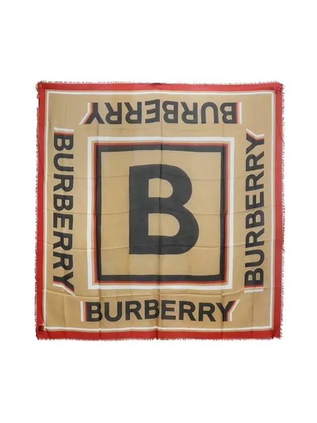 B Box Logo Scarf Beige - BURBERRY - BALAAN 1