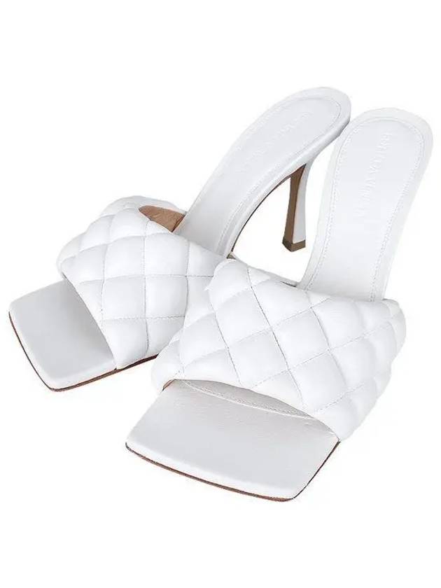 Quilted Nappa Sandal Heels White - BOTTEGA VENETA - BALAAN 2