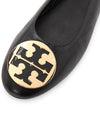 Logo Leather Ballerina Flat Black - TORY BURCH - BALAAN 8