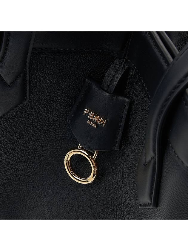 Origami Medium Leather Tote Bag Black - FENDI - BALAAN 8