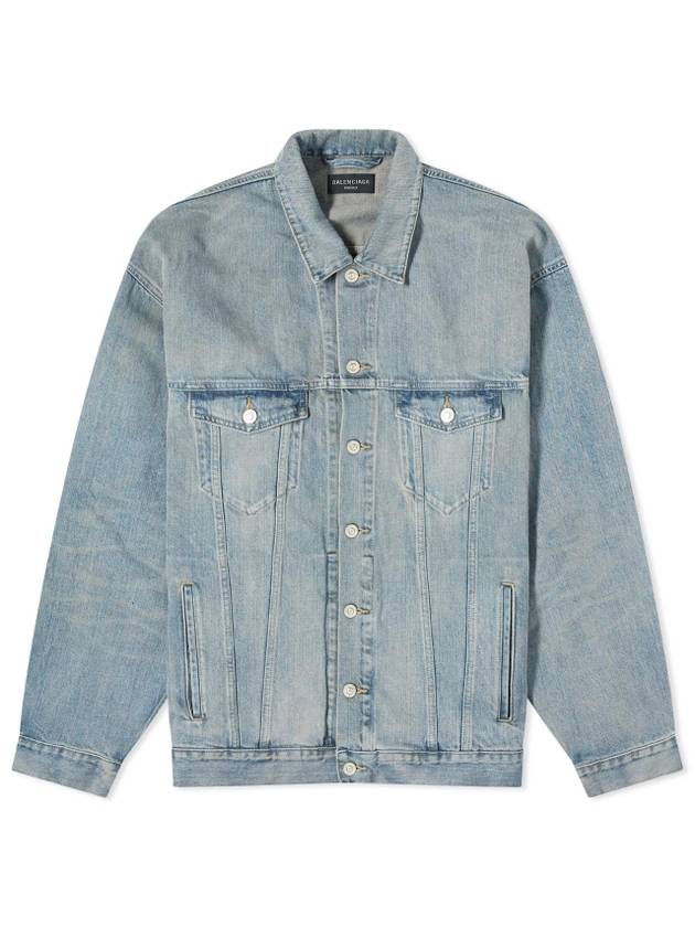 Logo Print Denim Jacket Blue - BALENCIAGA - BALAAN 1