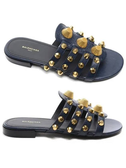 Stud Strap Slippers Navy - BALENCIAGA - BALAAN 2