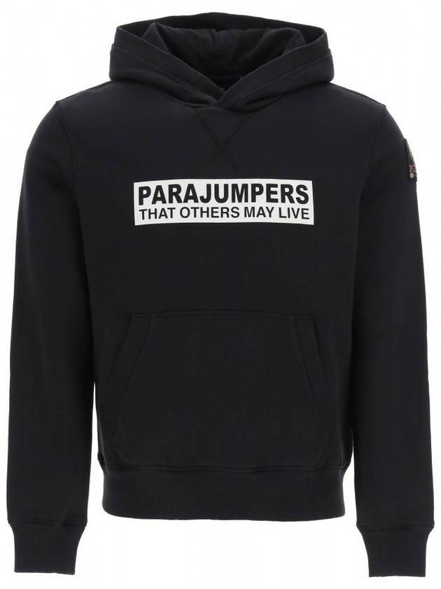 Box Logo Hoodie Black - PARAJUMPERS - BALAAN 1