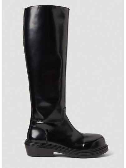 Fireman Leather Long Boots Black - BOTTEGA VENETA - BALAAN 2