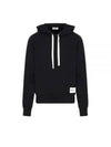 Plus Logo Patch Popover Hoodie Black - JIL SANDER - BALAAN 2