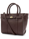 Bayswater Zipped Mini Classic Grain Tote Bag Oxblood - MULBERRY - BALAAN 3