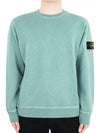 Logo Patch Crew Neck Sweatshirt Light Green - STONE ISLAND - BALAAN 3