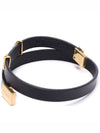 Monogram Double Wrap Bracelet Black - SAINT LAURENT - BALAAN 7