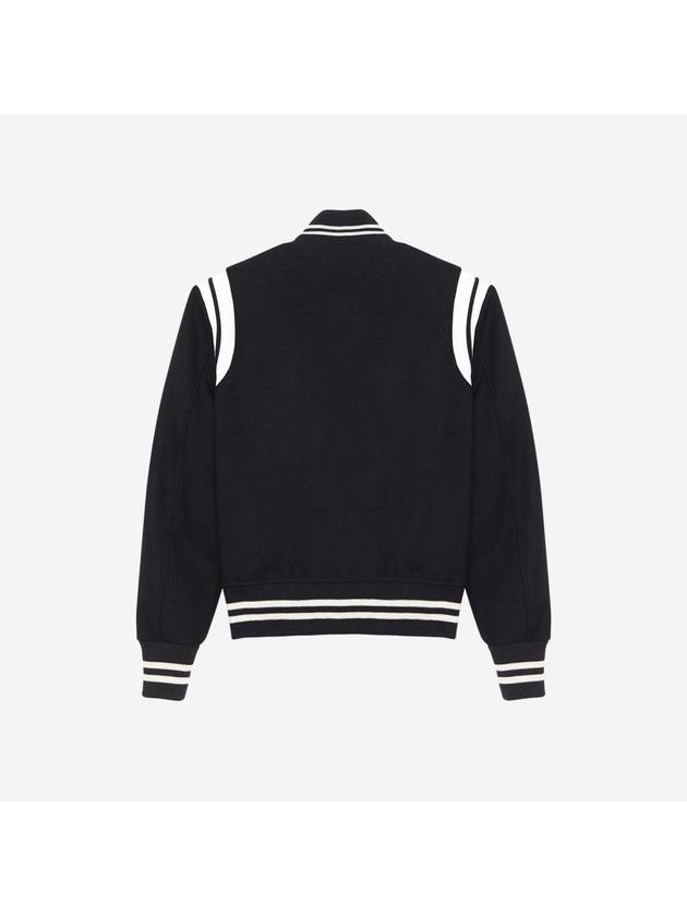 Teddy Jacket In Wool Black - SAINT LAURENT - BALAAN 3