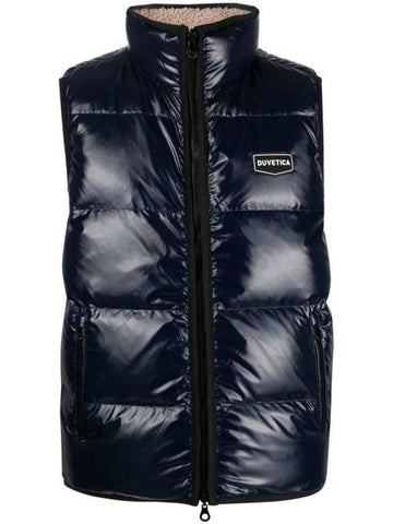 Algorab Logo Reversible Vest Navy - DUVETICA - BALAAN 1