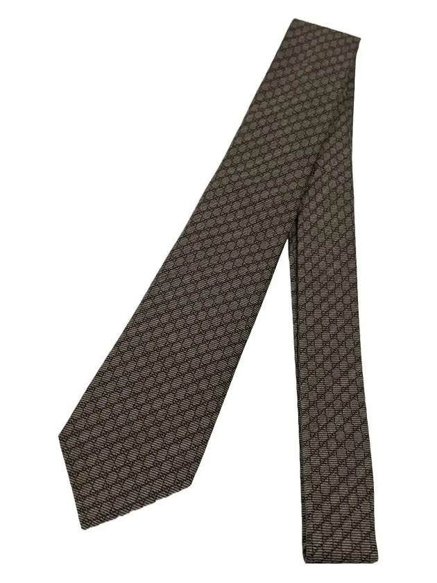 Interlocking G Silk Wool Tie Camel Brown - GUCCI - BALAAN 3