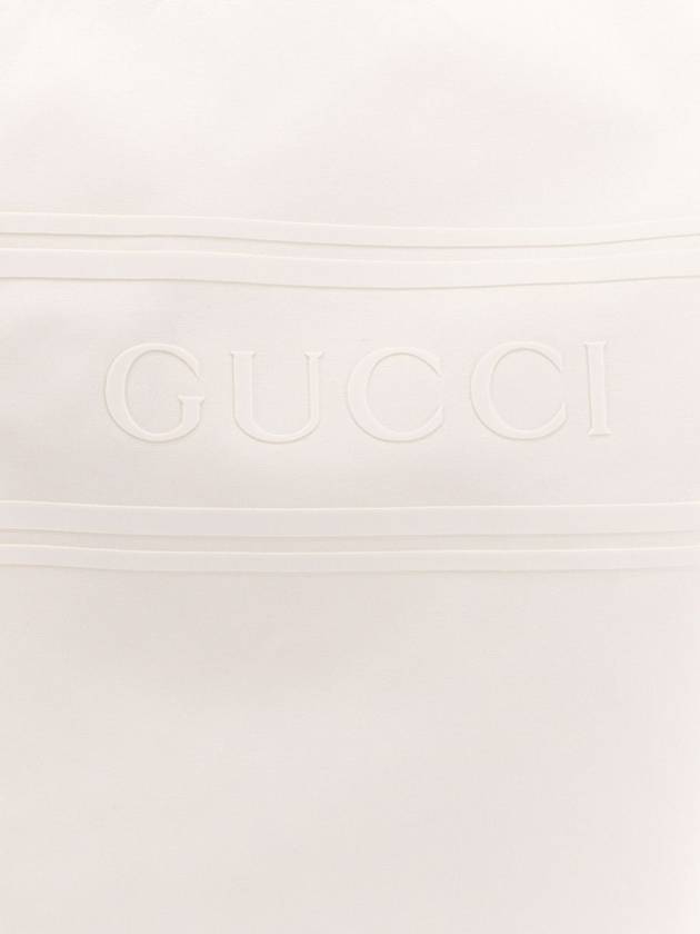 Logo Cotton Long Sleeve Shirt White - GUCCI - BALAAN 4