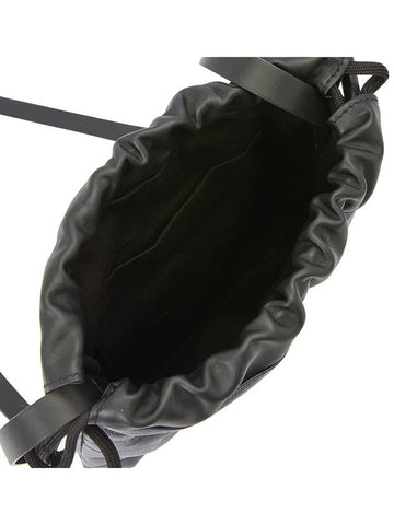 Museo Soft Leather Drawstring Bucket Bag Black - MARNI - BALAAN 7