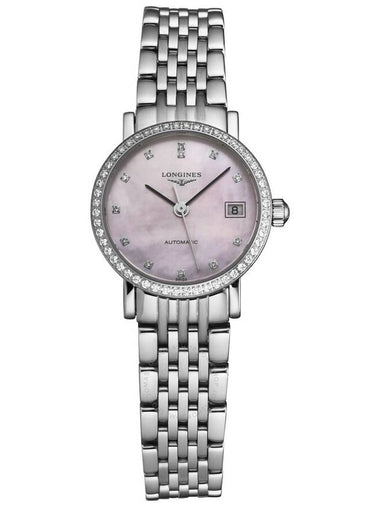 Longines Elegant Automatic Diamond Pink Dial Ladies Watch L4.309.0.89.6 - LONGINES - BALAAN 1