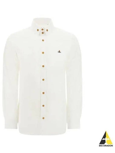 Two button collar long sleeve shirt white 24010005 W009Q - VIVIENNE WESTWOOD - BALAAN 1