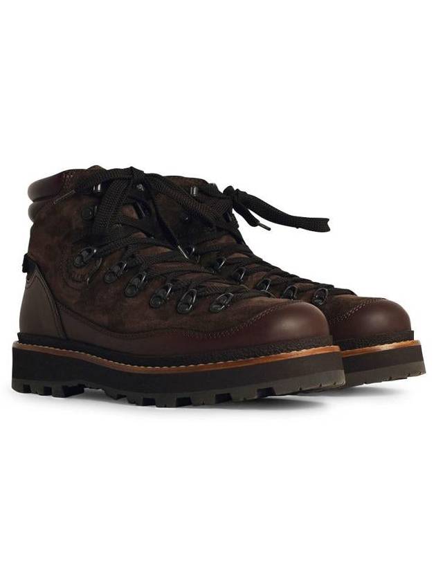 Peka Trek Suede Leather Hiking Walker Boots Brown - MONCLER - BALAAN 3