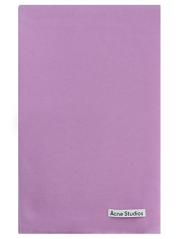 Studios Logo Patch Soft Wool Scarf Lilac Purple - ACNE STUDIOS - BALAAN.