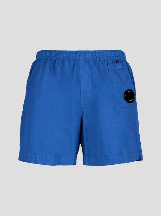 Lens Patch Beach Shorts Navy - CP COMPANY - BALAAN 2