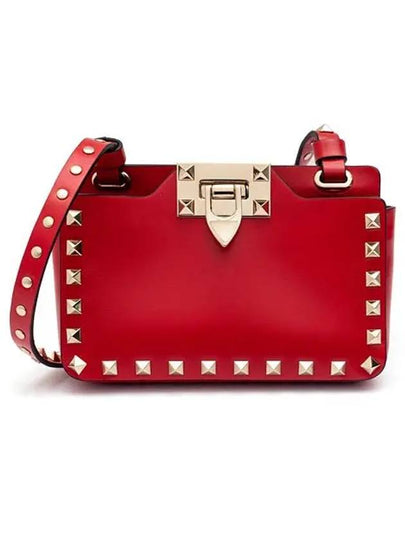 Lambskin Rockstud Mini Cross Bag Red - VALENTINO - BALAAN 2