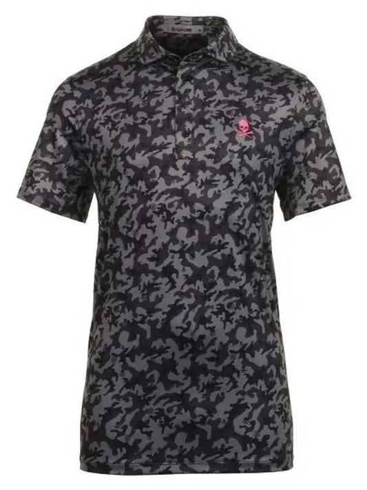 GFORE 24 MAPPED ICON CAMO TECH JERSEY MODERN SPREAD COLLAR POLO GMP000001 ONYX Men s - G/FORE - BALAAN 1