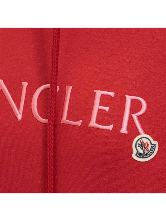 Women's Logo Embroidered Hoodie Red 8G000 16 899WC 455 - MONCLER - BALAAN 4