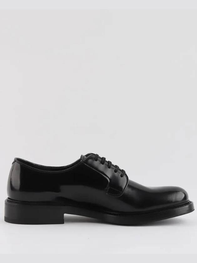 Brushed Leather Derby Nero - PRADA - BALAAN 6