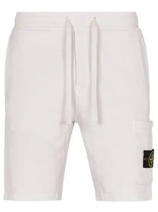 Waffen Patch  Fleece Bermuda Shorts Light Pink - STONE ISLAND - BALAAN 2