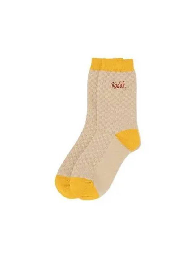 KODAK Color Block Waffle Socks BEIGE - KODO - BALAAN 1