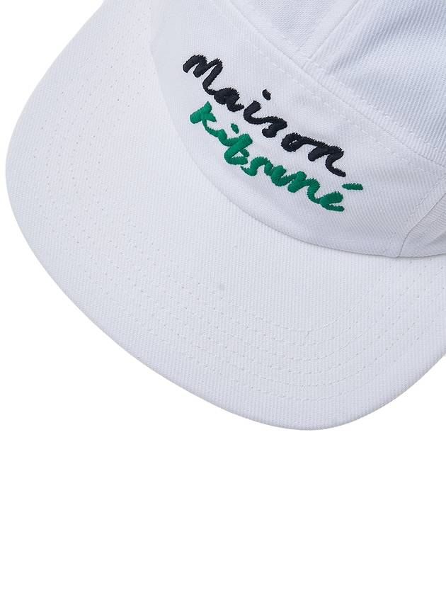 Maison Kitsune Lettering Logo Embroidery Bowl Cap KU06102WW0007 WH - MAISON KITSUNE - BALAAN 7