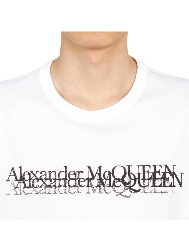 Logo Stamp Short Sleeve T-Shirt White - ALEXANDER MCQUEEN - BALAAN 7