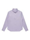 Men's Oxford Button Down Shirt Light Violet SW23ESH01LV - SOLEW - BALAAN 1