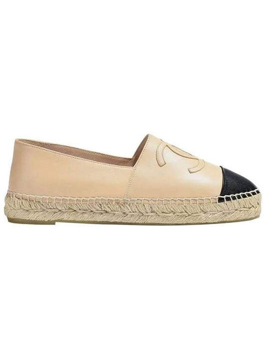 Lambskin Espadrilles Beige Black - CHANEL - BALAAN 2