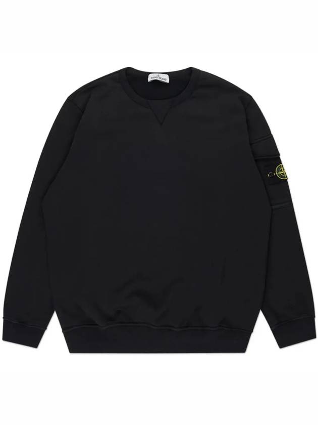 Waffen Patch Zipper Pocket Sweatshirt Black - STONE ISLAND - BALAAN 3