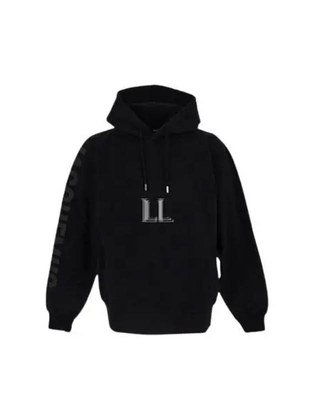 Le Typo Classic Fit Cotton Hoodie Black - JACQUEMUS - BALAAN 2