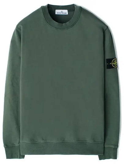 Compass Patch Cotton Sweatshirt Musk Green - STONE ISLAND - BALAAN 2