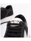 Nubuck Nylon Low Top Sneakers Black - PRADA - BALAAN 4